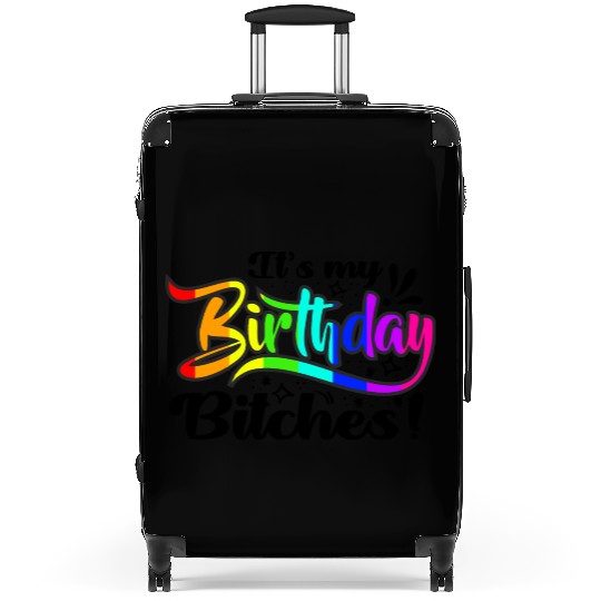 Its my birthday bitches Gay Pride Rainbow LGBT gif Suitcases