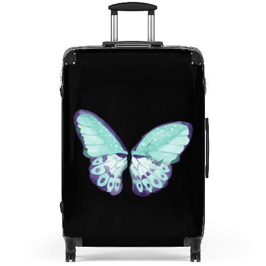 Light Green Butterfly Suitcases