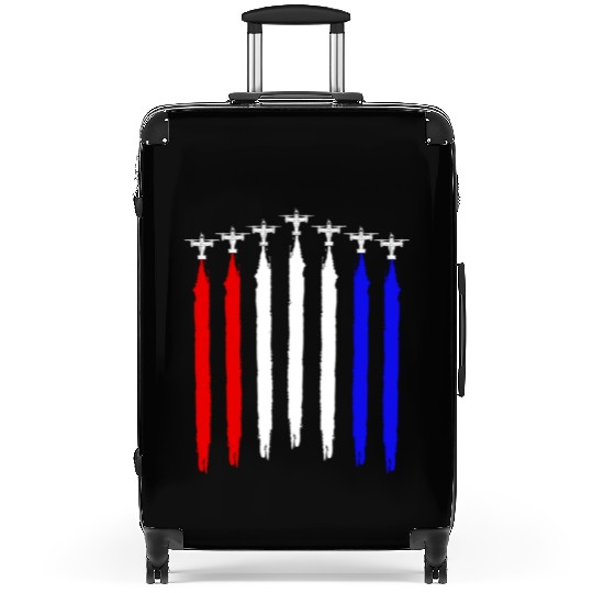 V-22 Osprey Helicopter Red White Blue Contrails Suitcases