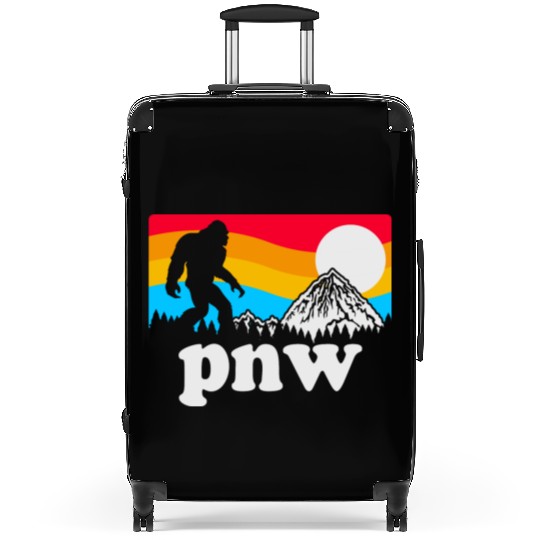 PNW Pacific Northwest Bigfoot Suitcases