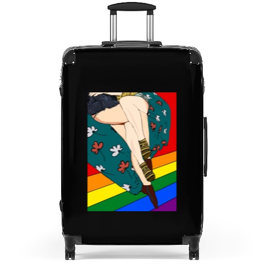 Lesbians in bed Suitcases