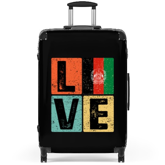 I Love Afghanistan Flag for Afghan Pride Suitcases