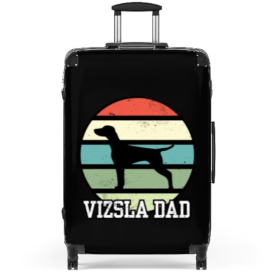 Vizsla Dad I Retro Vizsla Dad Suitcases