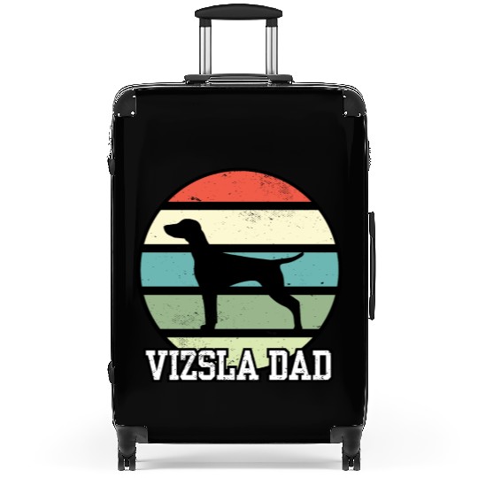 Vizsla Dad I Retro Vizsla Dad Suitcases