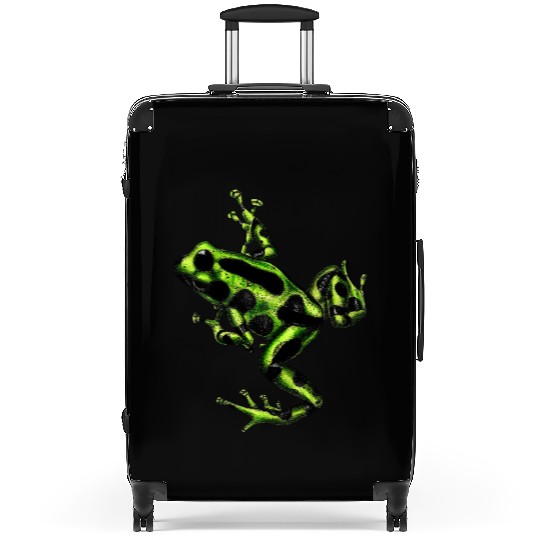 Green poison dart frog Suitcases