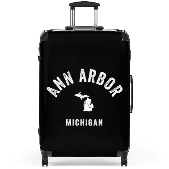 Ann Arbor Michigan Mi Vintage 70S Athletic Sports Suitcases