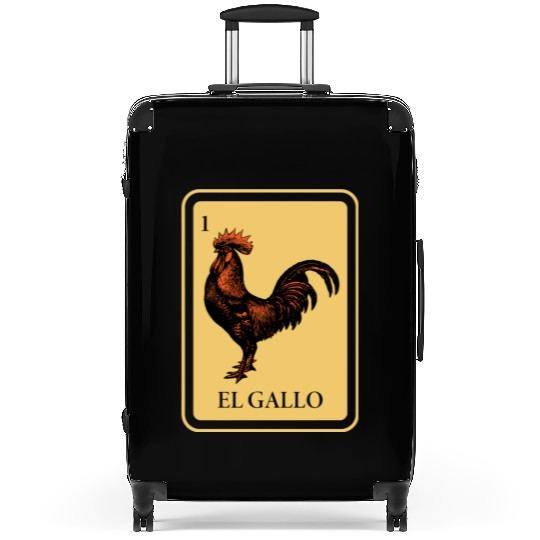 Mexican El Gallo Lottery Traditional Rooster Bingo Suitcases