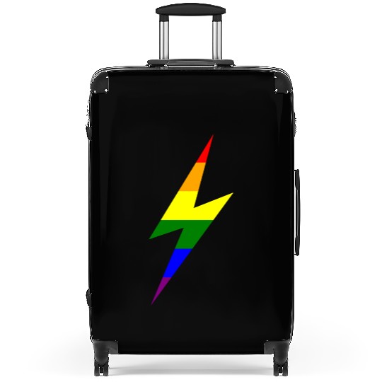 Rainbow Lightning Bolt Suitcases