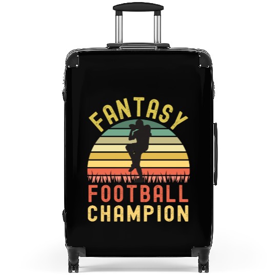Funny Fantasy Football Champion Draft Suitcases