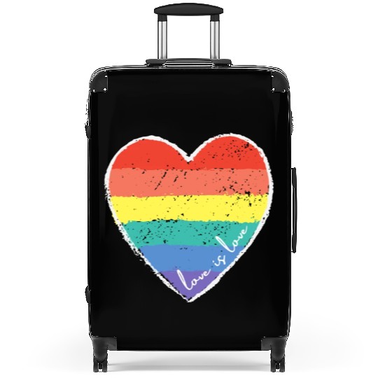 Love Is Love Rainbow Heart Suitcases