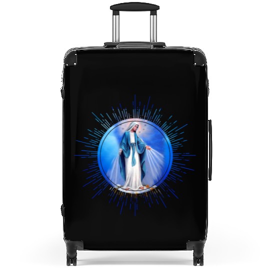 Virgin mary madonna maria ave maria catholic bibel Suitcases