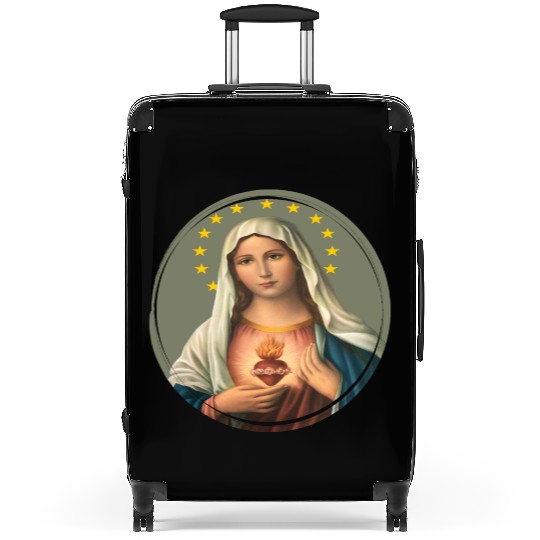 Virgin mary madonna maria ave maria catholic bibel Suitcases