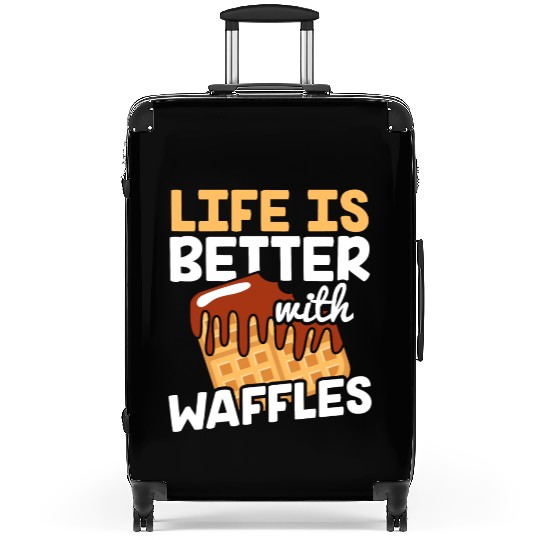 Life is Better with Waffles Waffle Pancakes Suitcases