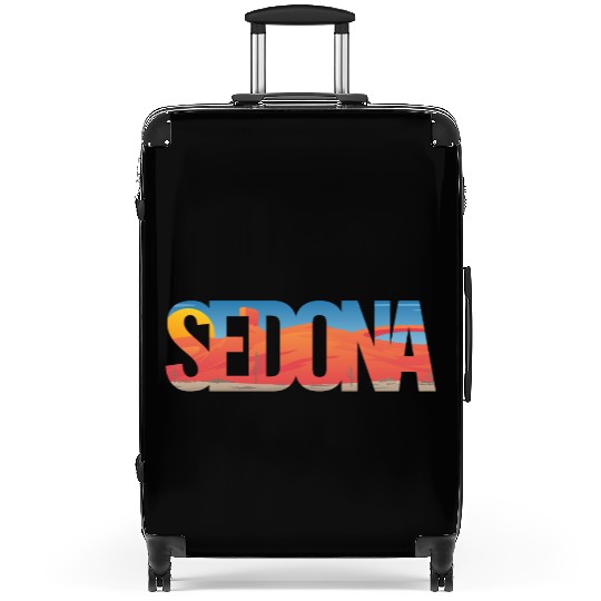 Sedona Arizonna Scenic Typography Suitcases