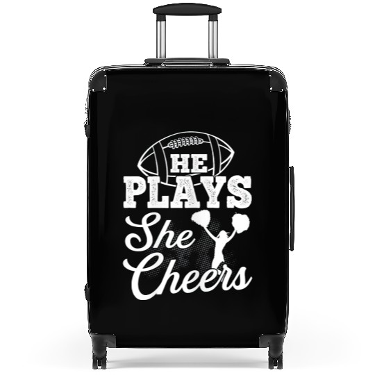 Cheer Mom Football Son Suitcases