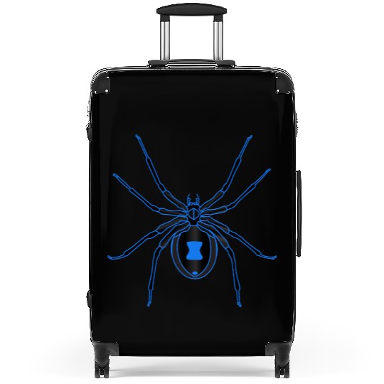 Black Widow Blue Design Suitcases