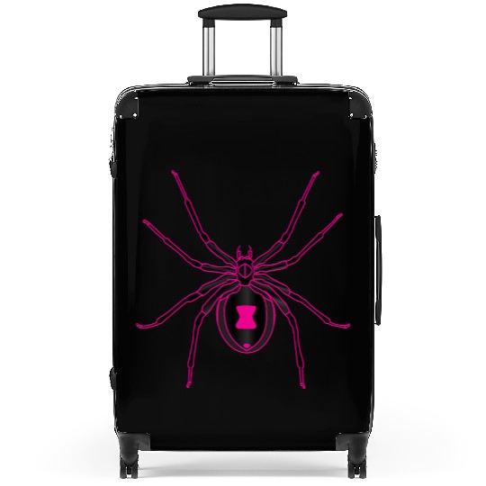 Black Widow Pink Design Suitcases