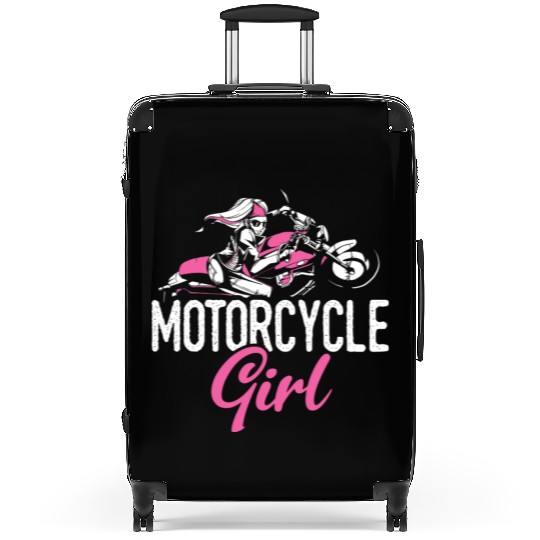 Motorcycle Girl Bike Motor Motorcycle Suitcases