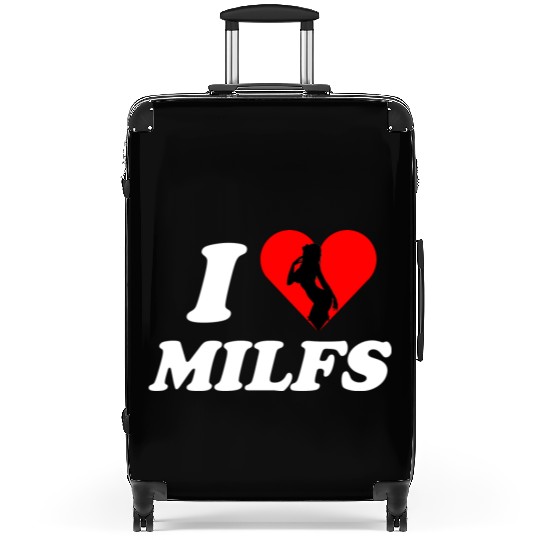I love milfs -i heart hot moms -funny milfs Suitcases