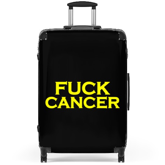 Fuck cancer Suitcases