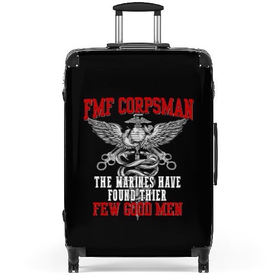FMF Devil US Navy Corpsman DOC Badass Army Veteran Suitcases