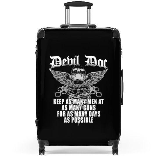 Devil Doc US Navy Corpsman Badass Army Veteran Suitcases