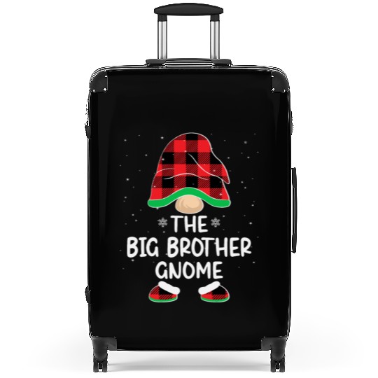 Christmas The Big Brother Gnome Buffalo Plaid Xmas Suitcases