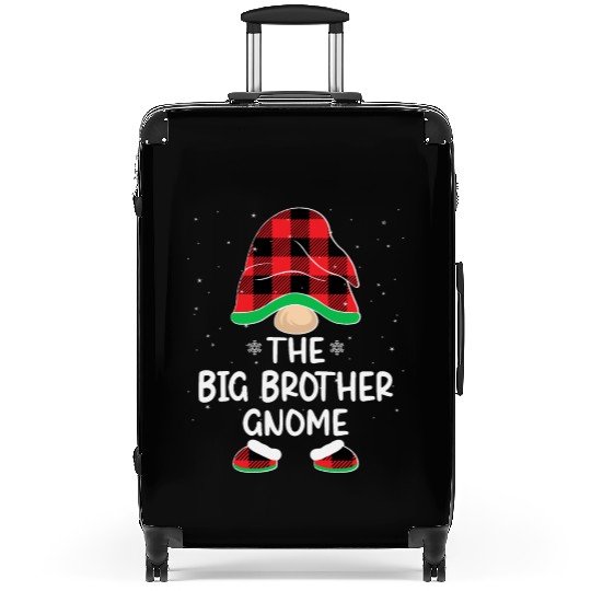 Christmas The Big Brother Gnome Buffalo Plaid Xmas Suitcases