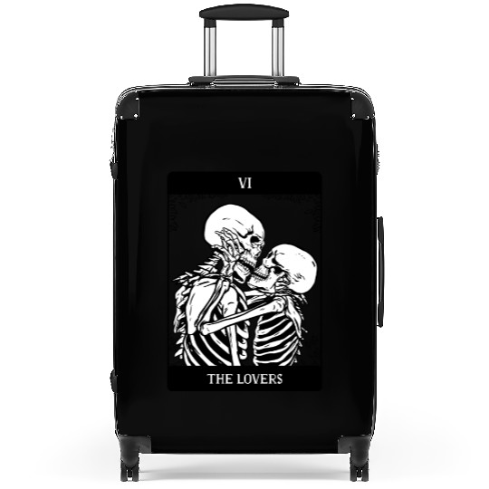 The Lovers Skeleton Tarot Card Suitcases