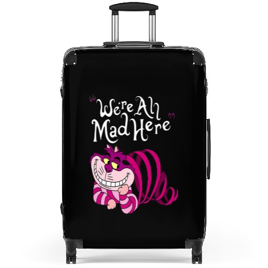 Cheshire Cat Were all Mad Here Cat 1669 Suitcases