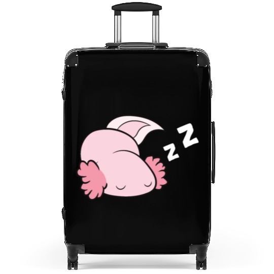 Axolotl Mexican Salamander Relaxing Tired Axolotl Suitcases