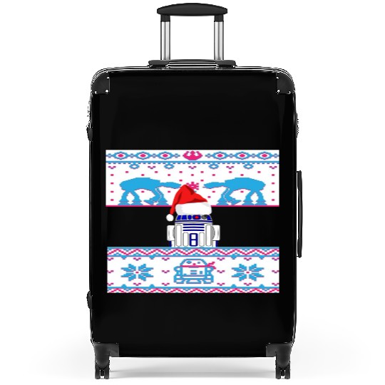 R2D2 Ugly Christmas Sweater Suitcases