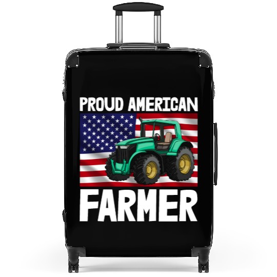 Proud American Farmer Tractor Suitcases