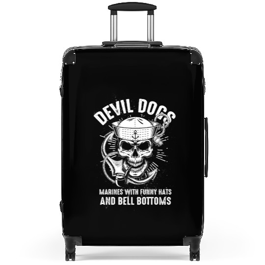 Devil US Navy Corpsman DOC Badass Army Veteran Suitcases