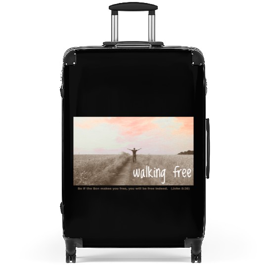 Walking Free - Freedom because of Jesus Christ Suitcases