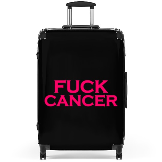 Fuck cancer Suitcases