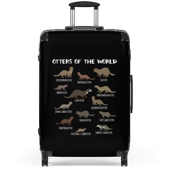 Otters Of The World Sea Otter Giant Otter Educatio Suitcases