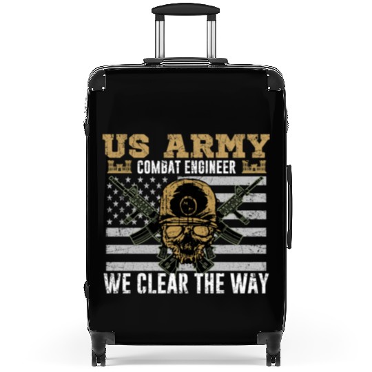 Vintage US Army Combat Engineer 12B Military Pride Suitcases