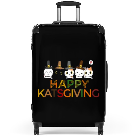 Happy Katsgiving Thanksgiving Cats Pilgrim Suitcases