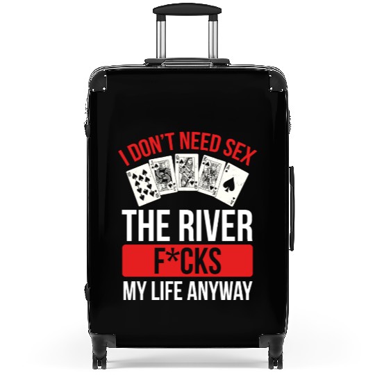 Funny Poker Player Poker Cards and Chips Poker Suitcases