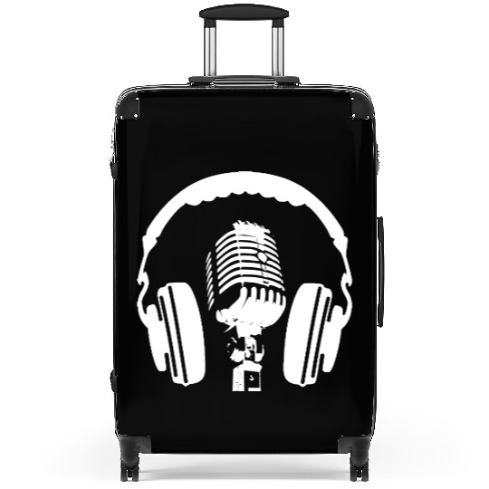 Headphones & Microphone Radio Host Gift Suitcases