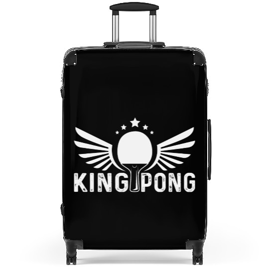 Funny Ping Pong Distressed King Pong Table Tennis Suitcases