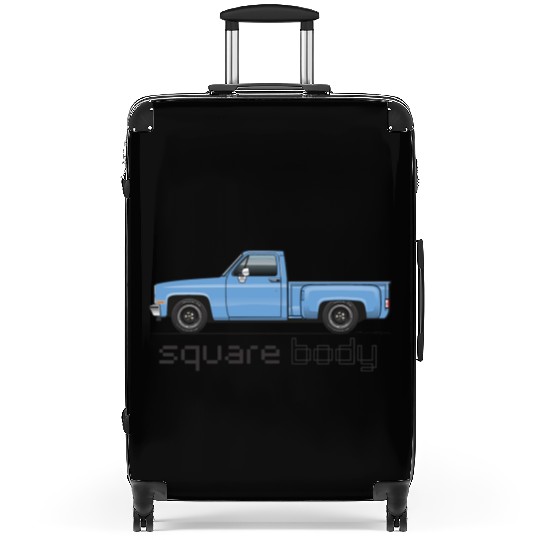 Square Body Light Blue Suitcases