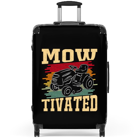 Landscaper Humor Motivated Lawn Mower Funny Garden Suitcases
