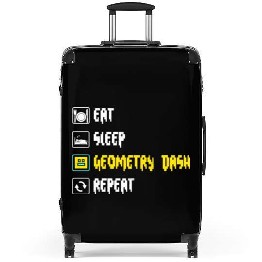 Eat sleep geometry dash repeat retro Jumper Repeat Suitcases