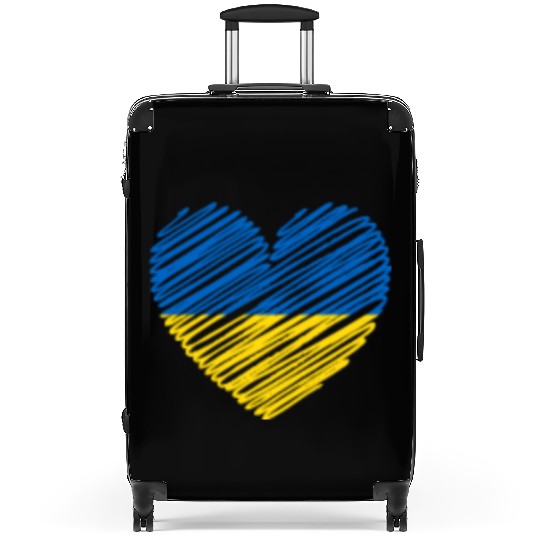 I Stand With Ukraine Ukrainian Heart Flag Suitcases
