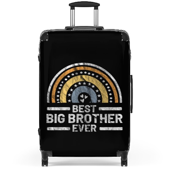 best big brother ever rainbow brother gift Suitcases