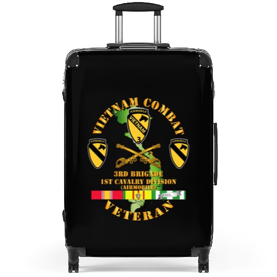 Army Vietnam Combat Cavalry Veteran w Support Brig Suitcases