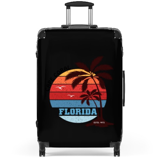 Cape Coral Est.1973 Vintage Florida summer Gift Suitcases