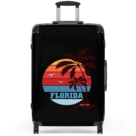 Cape Coral Est.1973 Vintage Florida summer Gift Suitcases